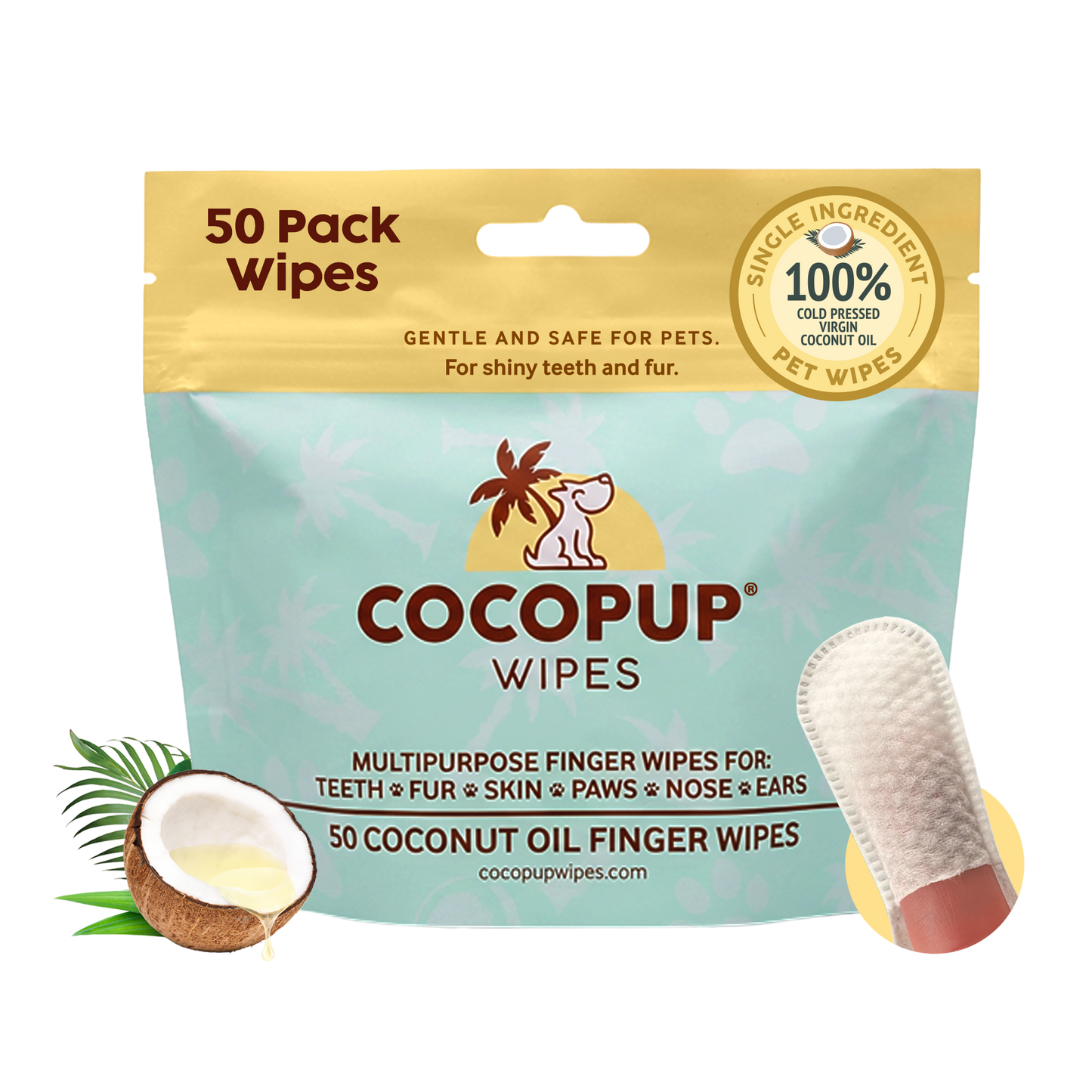 COCOPUP® Wipes Single-Pack of 50 wipes